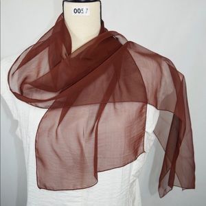 #57. Bronze color sheer silk scarf
